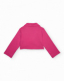 Blazer da bambina in maglia con design incrociato