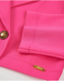 Blazer da bambina in maglia con design incrociato