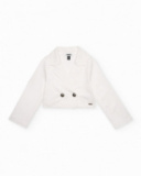 Blazer da bambina in maglia con bottoni metallici