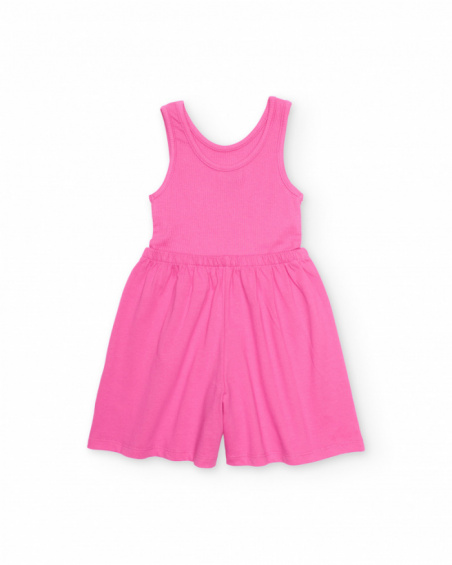 Tuta da bambina in maglia con parte superiore a costine