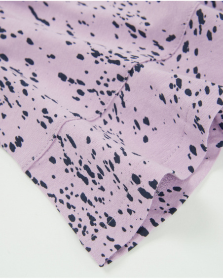 Tuta da bambina in maglia con volant sullo scollo