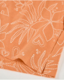 Shorts da bambina in maglia con stampa floreale