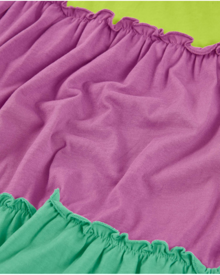 Vestito da bambina in maglia con design asimmetrico