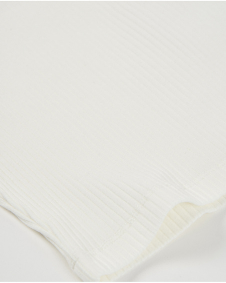 T-shirt da bambina in maglia con maniche a sbuffo