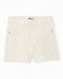 Shorts da bambina in maglia e tessuto elasticizzato