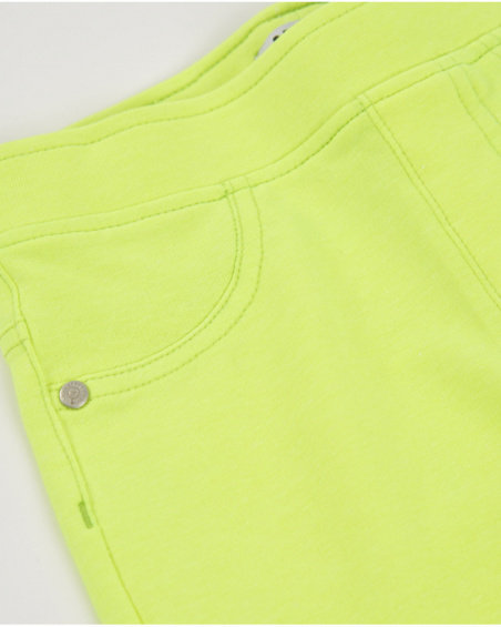 Shorts da bambina in maglia con tessuto elasticizzato