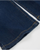 Pantaloni da bambina tinta unita in tessuto denim