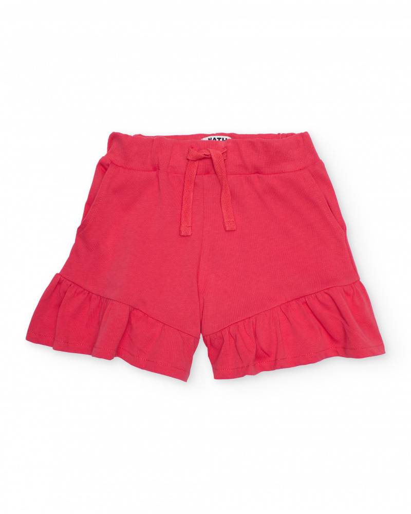 Shorts da bambina in maglia con vita elasticizzata
