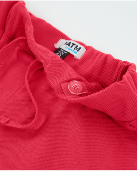 Shorts da bambina in maglia con vita elasticizzata