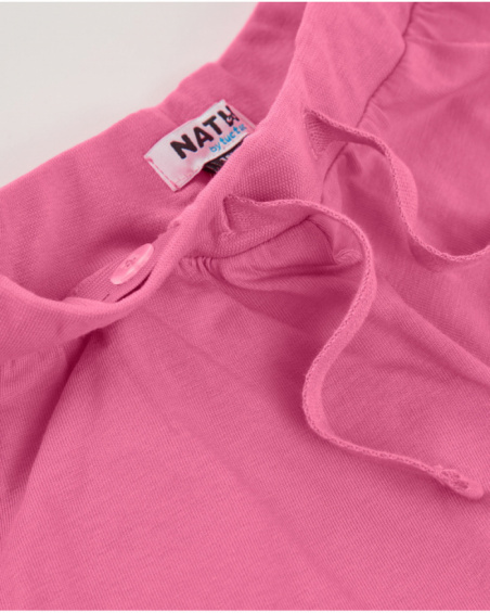 Shorts da bambina in maglia con cordoncino regolabile