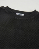 T-shirt da bambina in maglia a coste