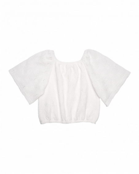 Blusa da bambina in maglia con maniche ampie