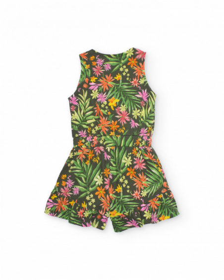 Tuta da bambina in maglia con volant alle gambe