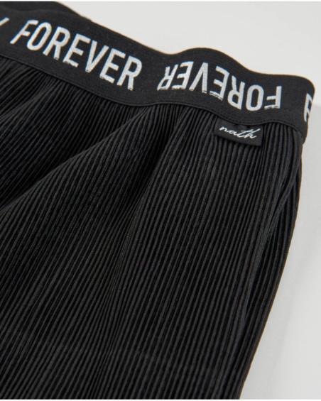 Pantaloni da bambina in maglia a coste