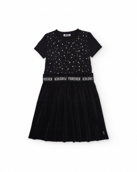 Vestito da bambina in maglia con applicazioni brillanti