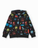 Felpa da bambino in maglia in stile urbano