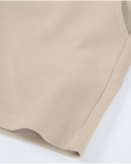 Bermuda da bambino in maglia con vita elasticizzata e coulisse