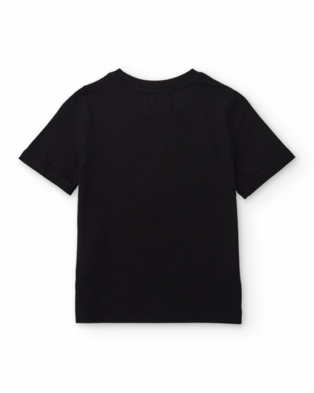 T-shirt da bambino in maglia con effetto pittura