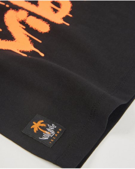 T-shirt da bambino in maglia con effetto pittura