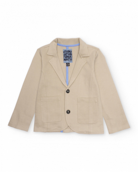 Blazer da bambino in maglia con rever classici