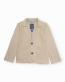 Blazer da bambino in maglia con rever classici