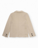 Blazer da bambino in maglia con rever classici