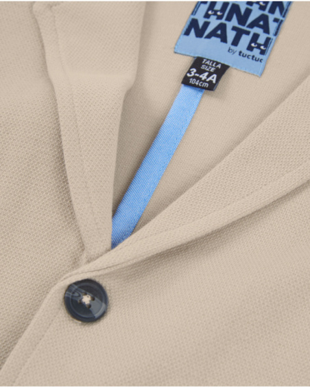 Blazer da bambino in maglia con rever classici