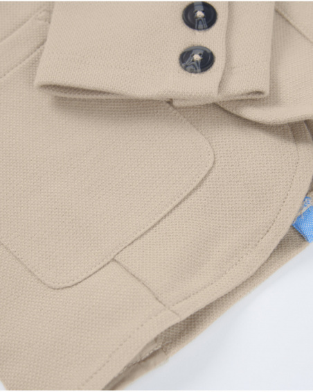 Blazer da bambino in maglia con rever classici