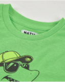 T-shirt da bambino in maglia con squalo DJ