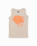 T-shirt da bambino in maglia con stampa rettile