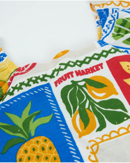 Blusa da bambina in maglia con maniche a sbuffo