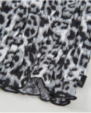 Top da bambina in tessuto piano con stampa animalier