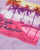 T-shirt da bambina in maglia con stampa frontale