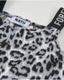 Vestito da bambina in tessuto piano con spalline elastiche