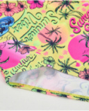 Costume intero da bambina in maglia dal design asimmetrico