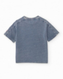 T-shirt da bambino in maglia con effetto lavato