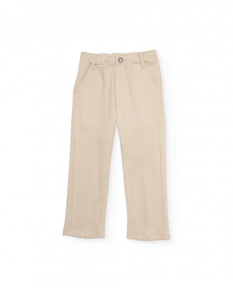 Pantaloni da bambino in maglia a taglio dritto