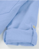 Camicia da bambino in tessuto piano con maniche con linguette