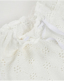 Shorts da bambina in maglia con tessuto ricamato