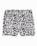 Shorts da bambina in maglia con stampa animalier
