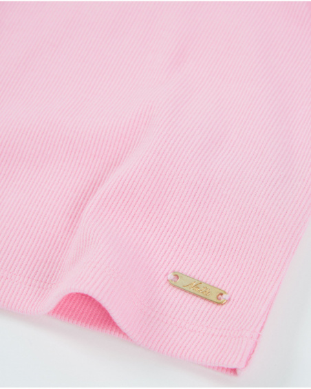 Top da bambina in maglia con maniche a volant