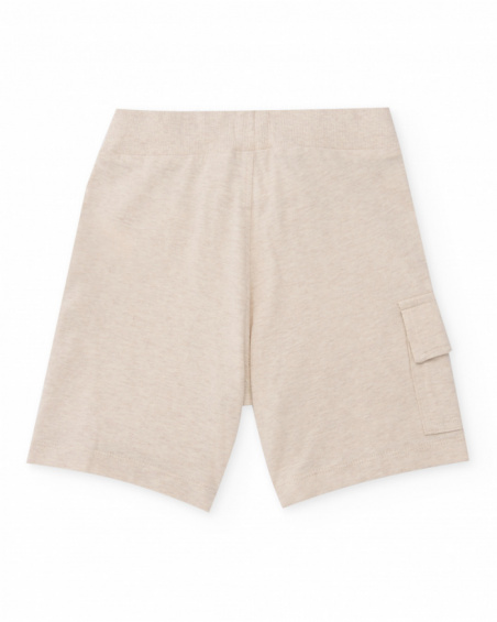 Bermuda da bambino in maglia con tasca laterale