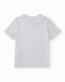 T-shirt da bambino in maglia con stampa nautica