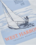 T-shirt da bambino in maglia con stampa nautica