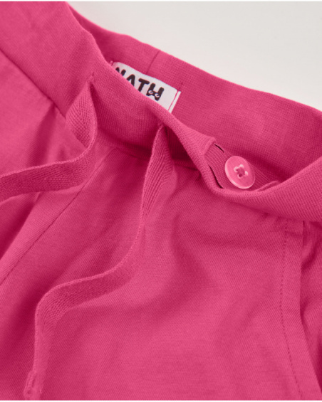 Shorts da bambina in maglia con tasche laterali