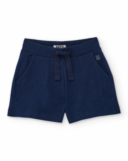 Shorts da bambina in maglia con vita elasticizzata