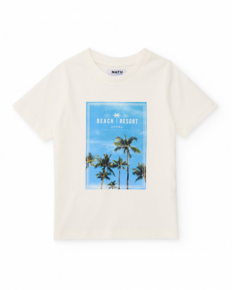 Completo da bambino in maglia con stampa frontale