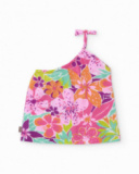 Completo da bambina in maglia dal design asimmetrico