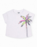 Completo da bambina in maglia con palma sul lato