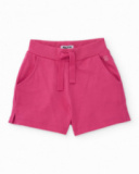 Completo da bambina in maglia con stampa di ibisco